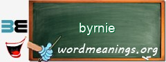 WordMeaning blackboard for byrnie